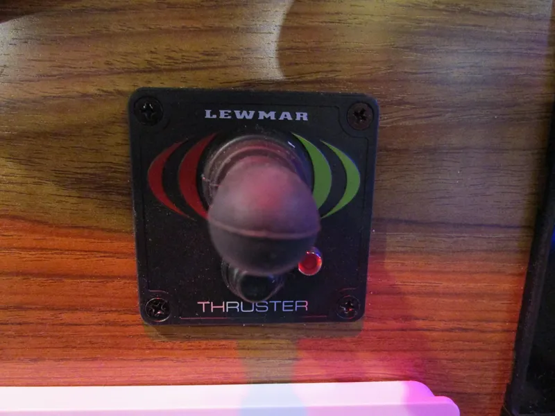 Slide: The Image of Lewmar thruster control on 2025 Cutwater C-248 Coupe boat dashboard. - 25