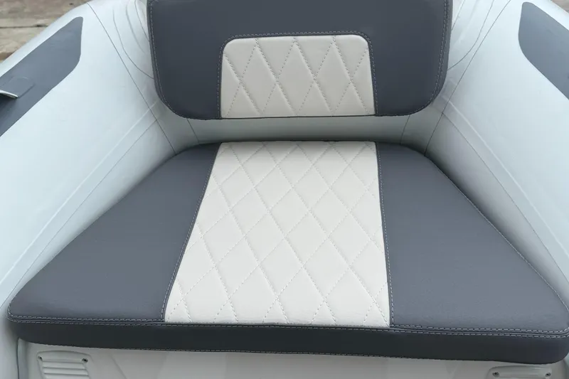 Slide: The Image of Quilted seat design in a 2025 Gala A300Q boat. - 12