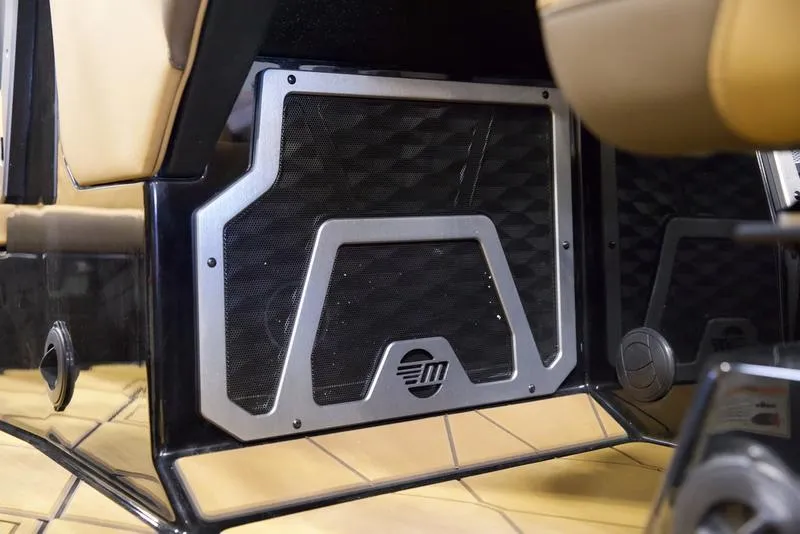 Slide: The Image of 2025 Malibu M242 interior speaker detail with modern design and sleek finish. - 15