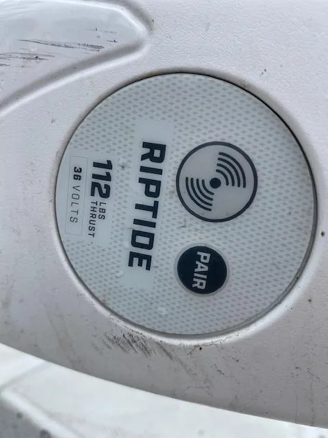 Slide: The Image of Close-up of Riptide motor control panel on 2023 Dargel 250Kat HDX boat. - 22