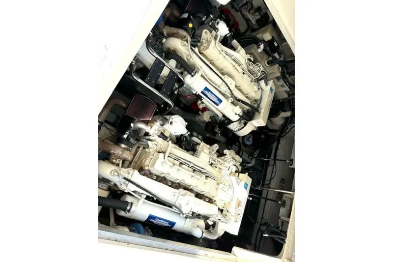 Slide: The Image of 2003 Sea Ray 420 Sundancer yacht sink with chrome faucet and sleek design. - 8
