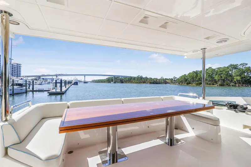 Slide: The Image of Aft deck table and settee - 44