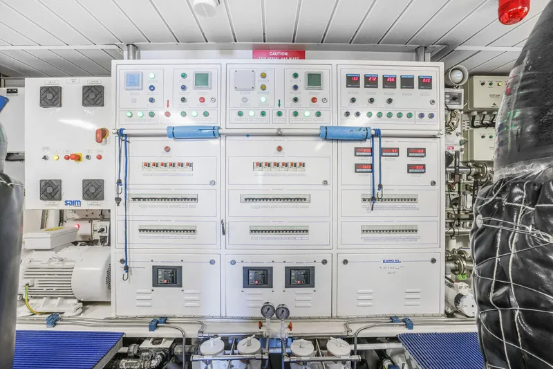 Slide: The Image of Engine room center forward, control panel - 70