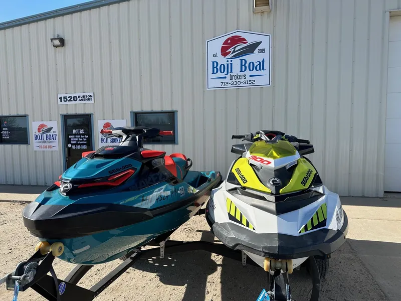 Slide: The Image of Two 2019 Sea-Doo RXP-X 300 jet skis at Boji Boat Brokers. - 3