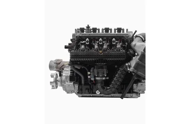 Slide: The Image of 2024 Yamaha Boats 195S engine, showcasing intricate mechanical components and design. - 11