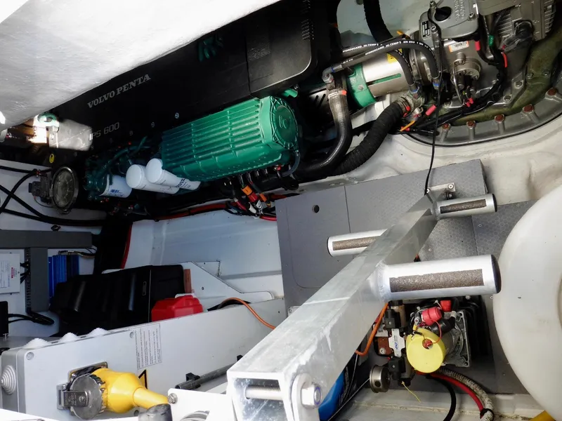 Slide: The Image of Engine room of 2017 Jeanneau Leader 46 with Volvo Penta components. - 11