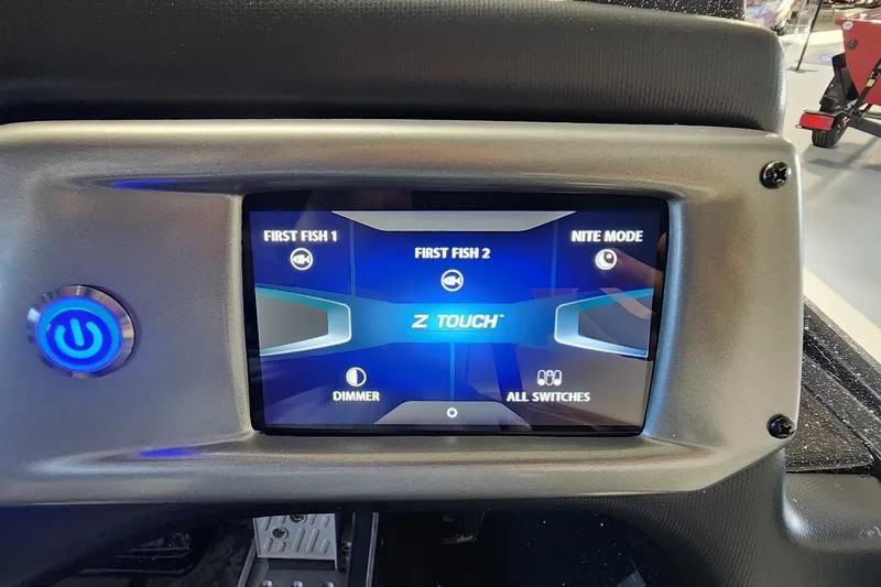 Slide: The Image of Touchscreen control panel in a 2025 Nitro Z20 XL boat, featuring various mode options. - 6