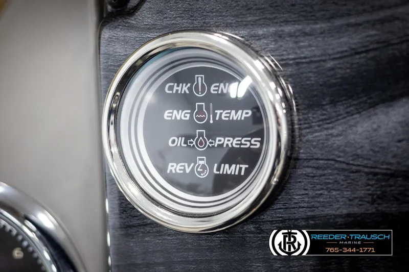 Slide: The Image of Dashboard gauge of 2025 Avalon VEN QL showing engine indicators and Reeder-Trausch branding. - 30