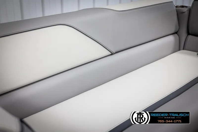 Slide: The Image of 2025 Avalon VEN QL boat interior with sleek, modern seating design. - 34