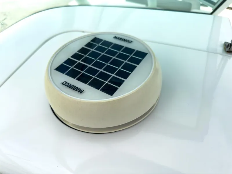 Slide: The Image of Solar-powered device on 2022 World Cat 230 SD boat. - 19