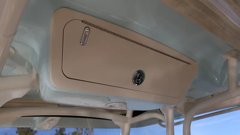 Slide: The Image of 2023 Grady-White 281 Coastal Explorer boat storage compartment, interior view. - 17