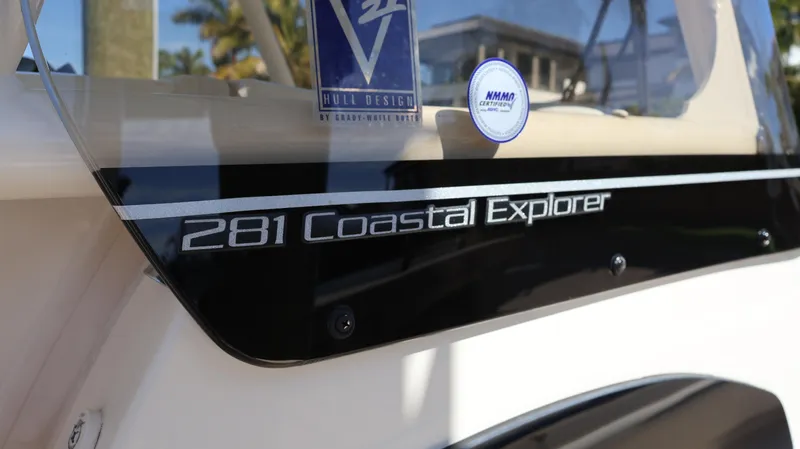 Slide: The Image of 2023 Grady-White 281 Coastal Explorer boat nameplate detail. - 31