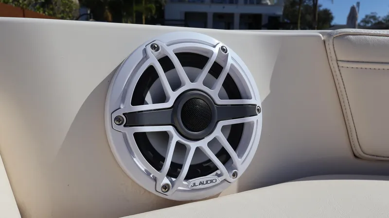 Slide: The Image of Speaker on 2023 Grady-White 281 Coastal Explorer boat, featuring JL Audio system. - 36
