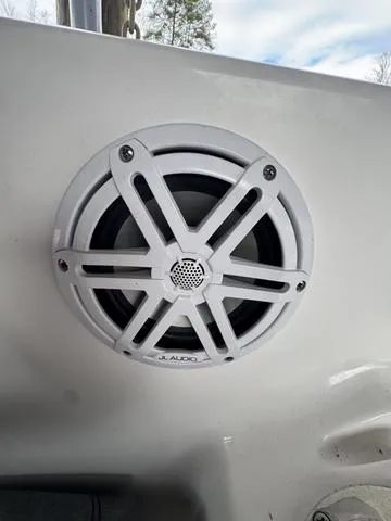 Slide: The Image of Close-up of JL Audio speaker on 2024 Tidewater 2300 Carolina Bay boat. - 15