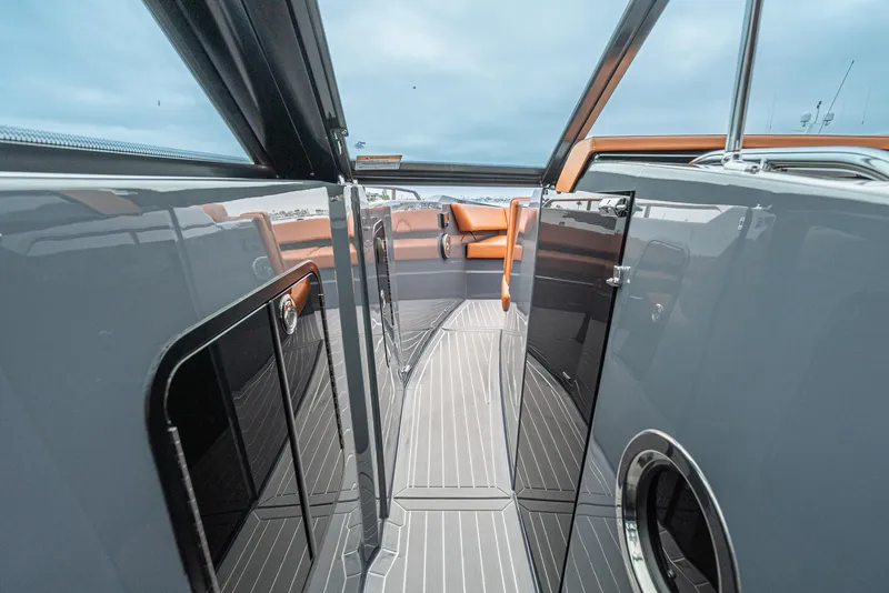 Slide: The Image of 2022 Cruisers Yachts 38 GLS interior with sleek design and modern finishes. - 23