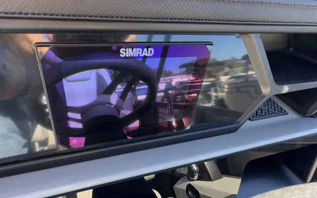 Slide: The Image of Simrad display on 2025 Viaggio Lago X22U boat dashboard. - 27