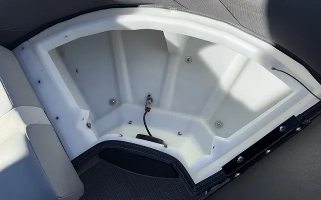 Slide: The Image of Storage compartment in 2025 Viaggio Lago X22U boat interior. - 38