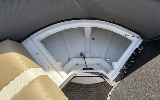 Slide: The Image of Interior storage compartment of 2025 Viaggio Lago X 22 U boat. - 18