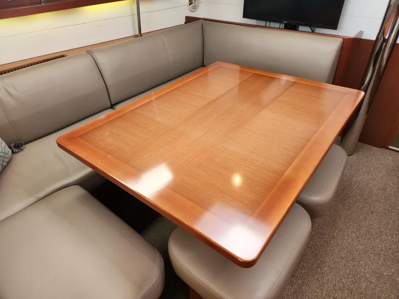 Slide: The Image of Luxurious interior of 2012 Beneteau Oceanis 50 yacht with elegant dining area. - 43