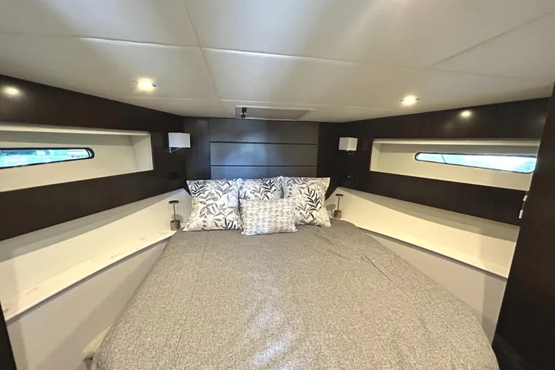 Slide: The Image of Luxurious bedroom interior of 2022 Cruisers Yachts 42 Cantius with modern design. - 46