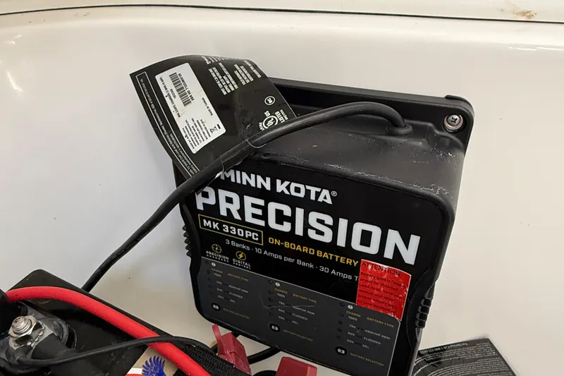 Slide: The Image of Minn Kota Precision MK 330PC on-board battery charger in 2017 Sea Fox 246 Commander. - 36