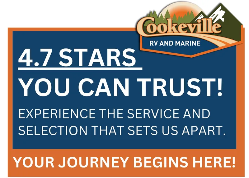 Slide: The Image of 4.7-star Cookeville RV and Marine service, trusted for exceptional selection and service. - 4
