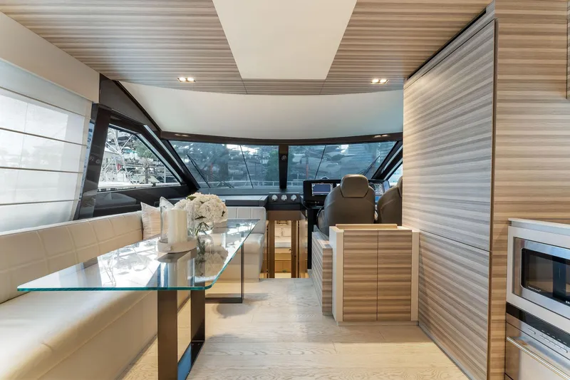 Slide: The Image of Luxurious interior of 2020 Ferretti Yachts 670 with modern design and elegant furnishings. - 23