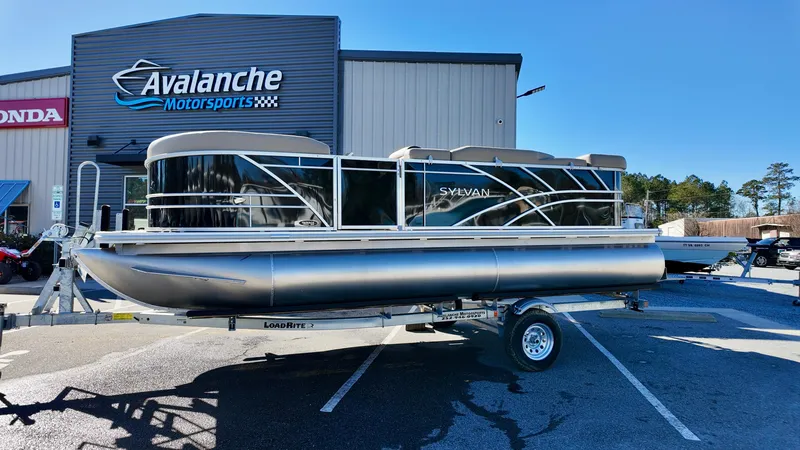 The Image of 2025 Sylvan Mirage 820 CRS pontoon boat at Avalanche Motorsports dealership. - 0