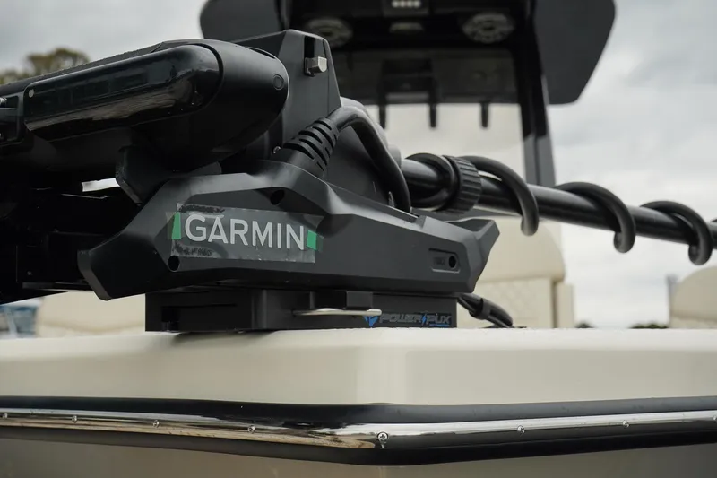 Slide: The Image of Close-up of Garmin equipment on 2025 Scout 261 XSS boat. - 25