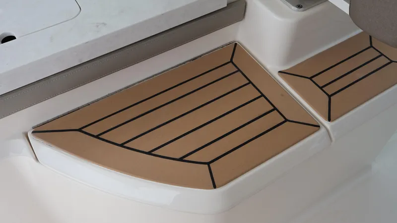Slide: The Image of Tiara Yachts 34 LX 2022 model, featuring sleek deck design with non-slip surface. - 28