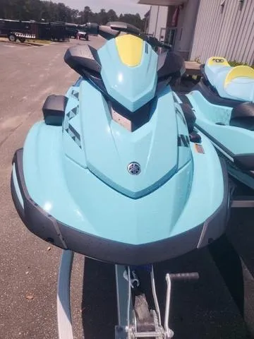 Slide: The Image of 2025 Yamaha WaveRunner VX Limited Ho in light blue, parked outdoors. - 6