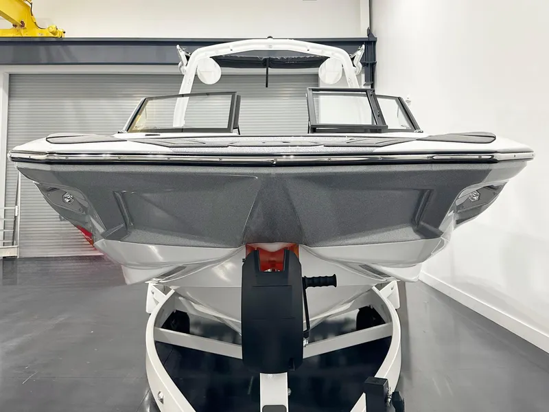 Slide: The Image of Centurion NV213 2025 boat in showroom, front view. - 4