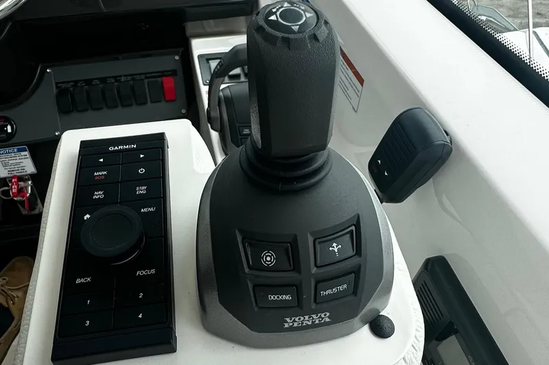 Slide: The Image of Control panel of 2023 Tiara Yachts 43 Open with Volvo Penta joystick. - 4