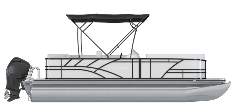 The Image of 2025 Sylvan Mirage 818 Cruise pontoon boat with canopy and outboard motor. - 0