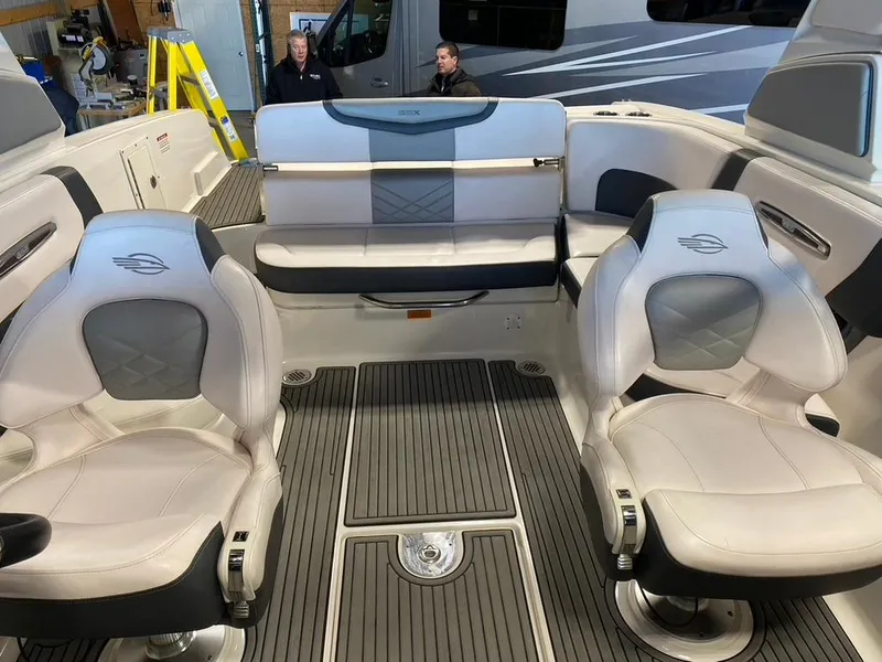 Slide: The Image of Interior of 2019 Chaparral 257 SSX boat with luxurious seating and modern design. - 36