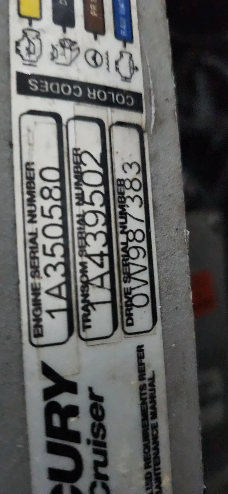 Slide: The Image of 2010 Cobalt 323 engine, transmission, and drive serial numbers label. - 41