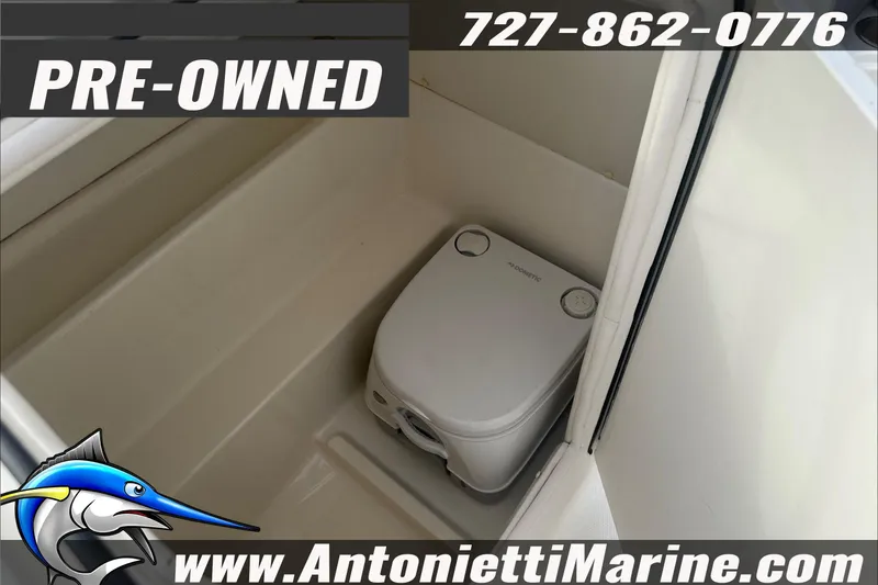 Slide: The Image of Pre-owned 2022 Bayliner VR6 Bowrider OB with onboard portable toilet. - 8