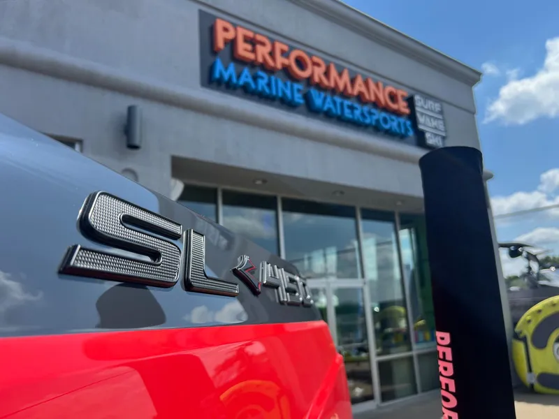 Slide: The Image of 2025 Supra SL450 at Performance Marine Watersports dealership. - 7