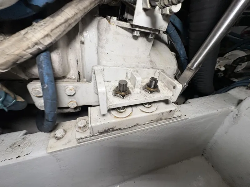 Slide: The Image of Engine component of a 1998 Hatteras 52 Sport Deck Motor Yacht. - 31