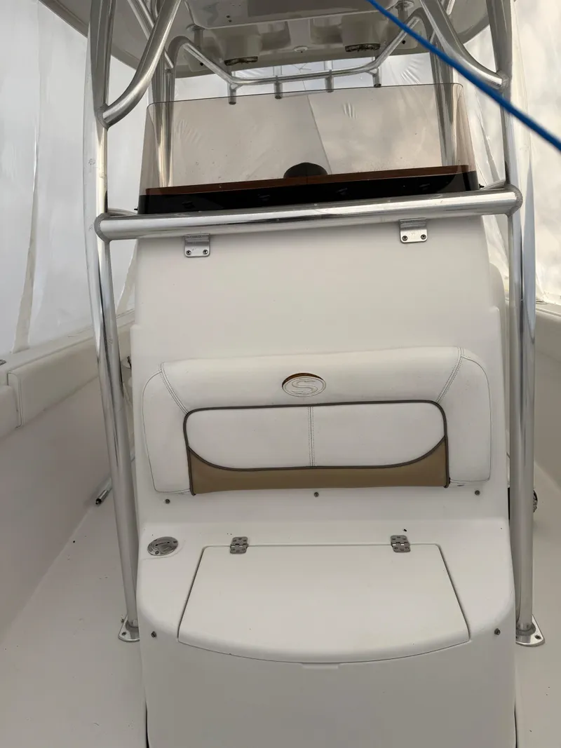 Slide: The Image of 2015 Sportsman Heritage 251 Center Console interior with seating and console view. - 4