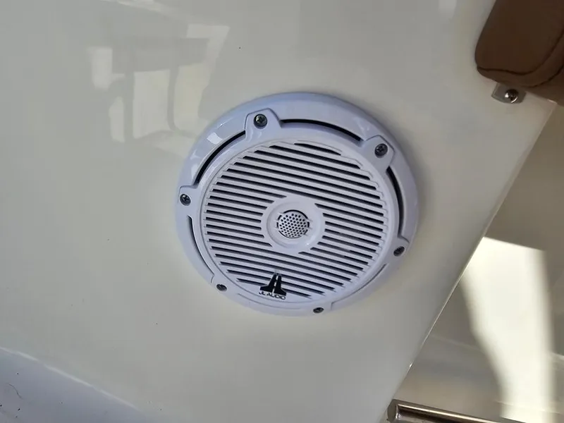Slide: The Image of White speaker on Pioneer 220 Bay Sport 2025 boat interior. - 27