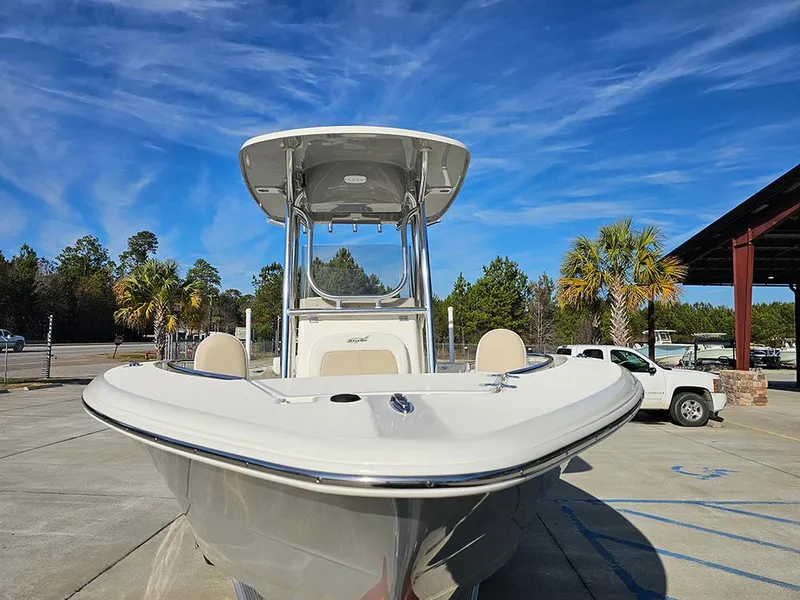 Slide: The Image of 2025 Bulls Bay 230 Center Console boat in a sunny outdoor setting. - 4