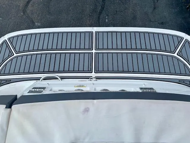 Slide: The Image of 2018 Bayliner VR5 Bowrider I/O swim platform with non-slip surface, viewed from above. - 4