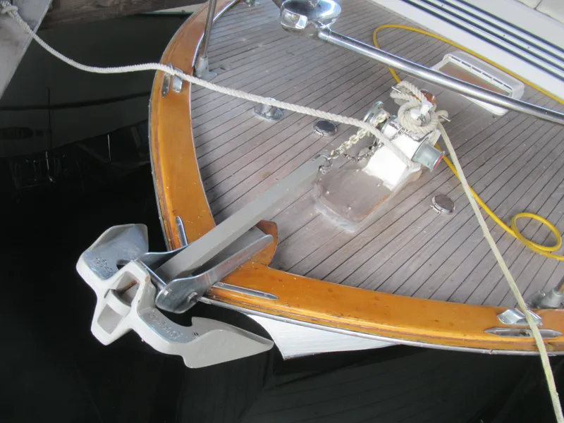 Slide: The Image of 1963 Chris-Craft Constellation boat anchor and deck details. - 3