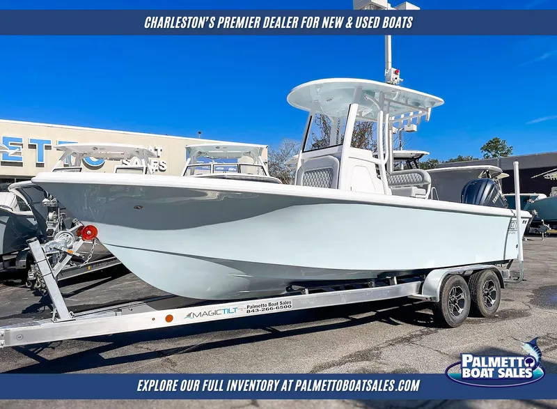 The Image of 2025 Delta Boatworks 245 on trailer at Palmetto Boat Sales dealership. - 1