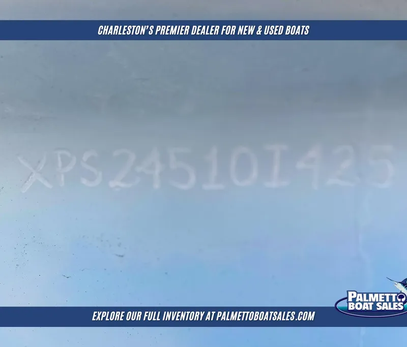 Slide: The Image of Hull identification number on Delta Boatworks 245, 2025 model, at Palmetto Boat Sales. - 11