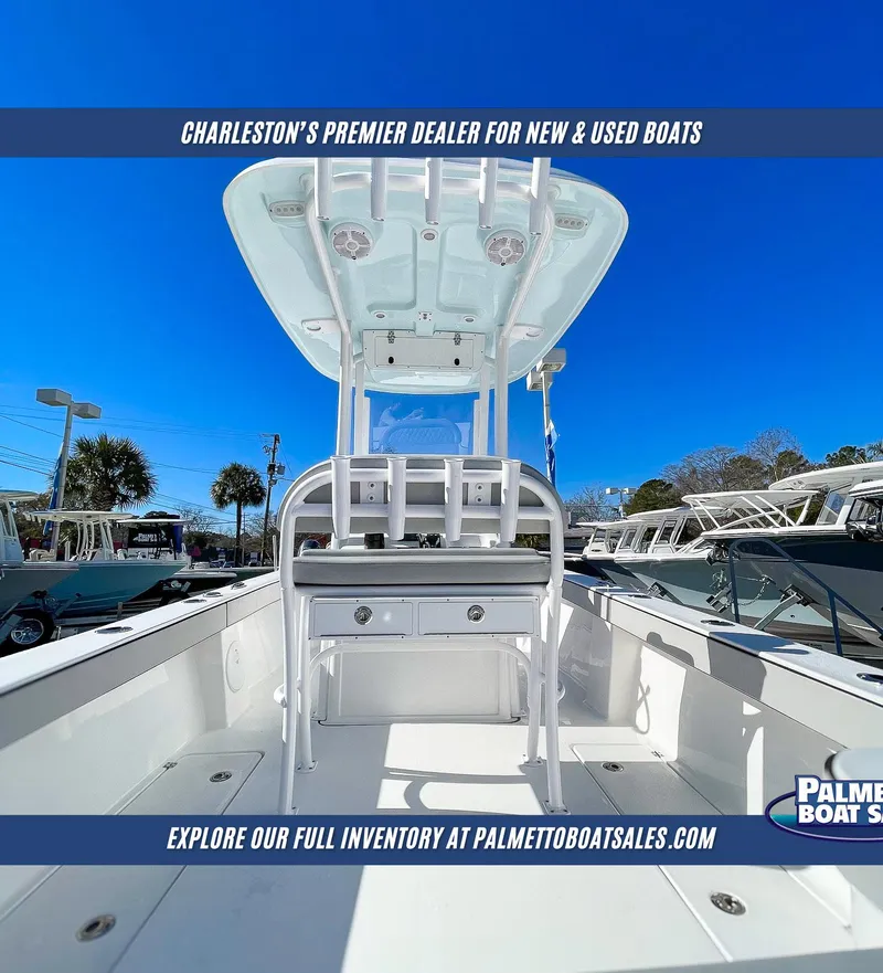 Slide: The Image of 2025 Delta Boatworks 245 center console boat at Palmetto Boat Sales dealership. - 19