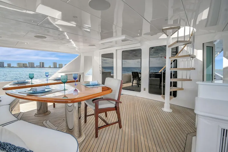 Slide: The Image of Aft Deck - Danielle 100' Hatteras 2005/2024 - 1