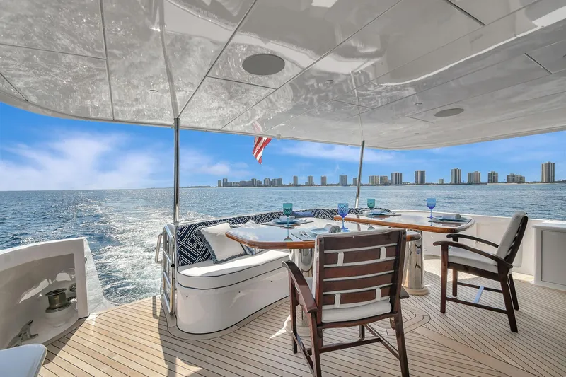 Slide: The Image of Aft Deck - Danielle 100' Hatteras 2005/2024 - 3