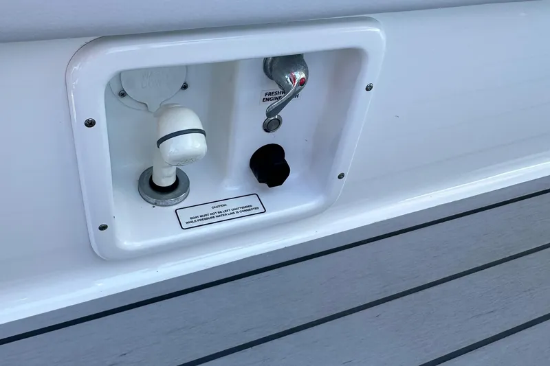 Slide: The Image of Control panel on 2020 Formula 350 Crossover Bowrider OB boat deck. - 22